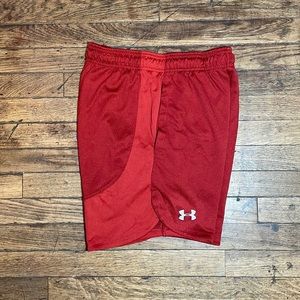 Under Armor Heatgear athletic gym shorts Red